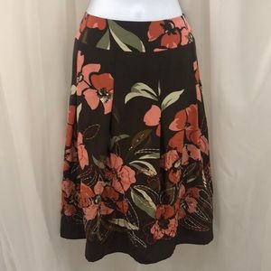 Talbots Petites 12 Floral Skirt